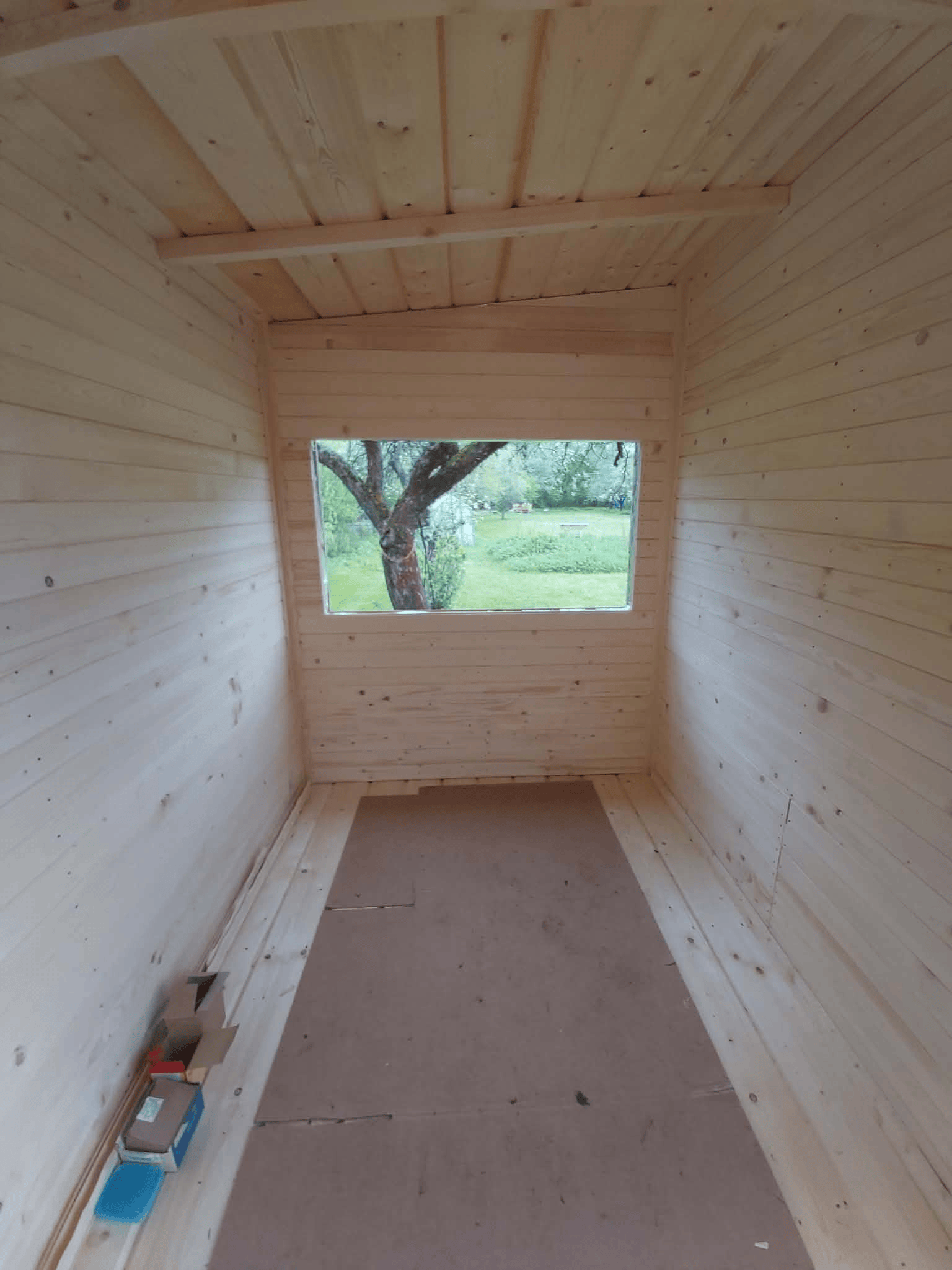 sauna, DIY, tatranský profil, zahrádná sauna, búda, dieľňa